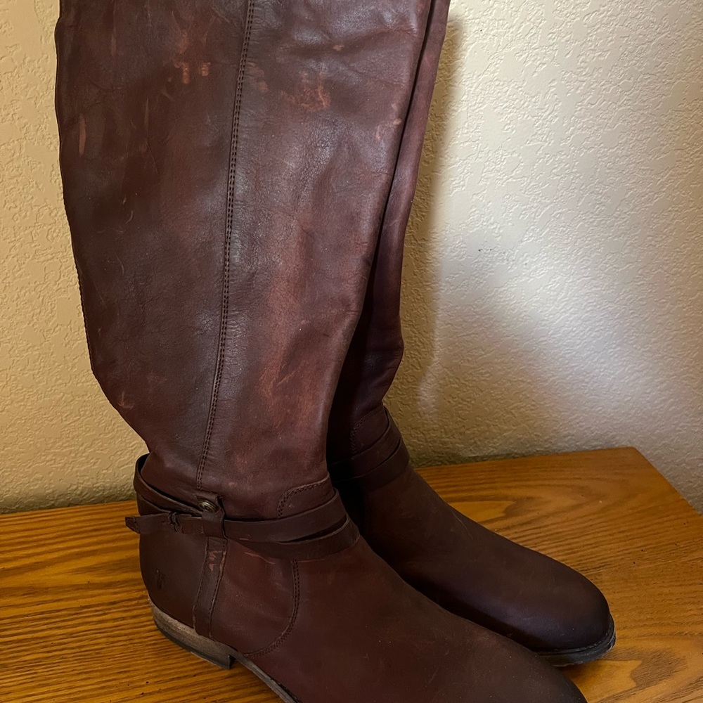 Frye Dark Brown Leather Boots